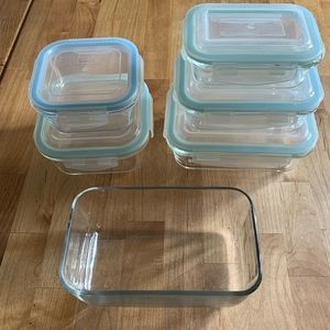11pc Glass Tupperware Set